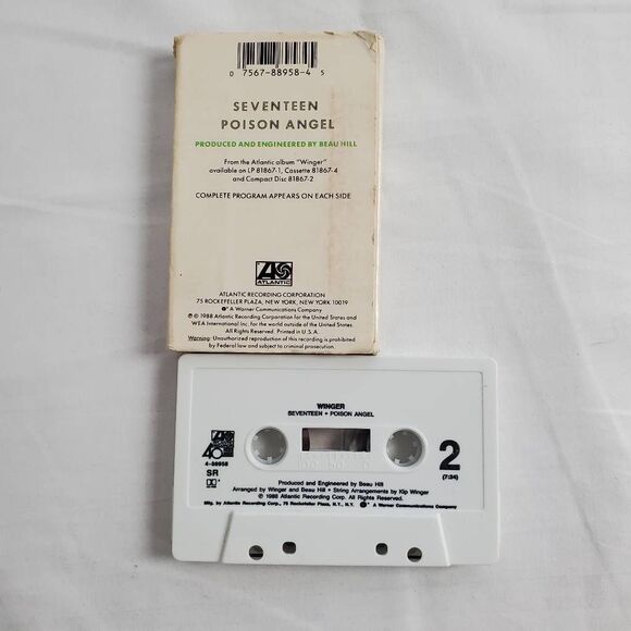 Winger Seventeen / Poison Angel Cassette Single (1988) - Picture 2 of 2